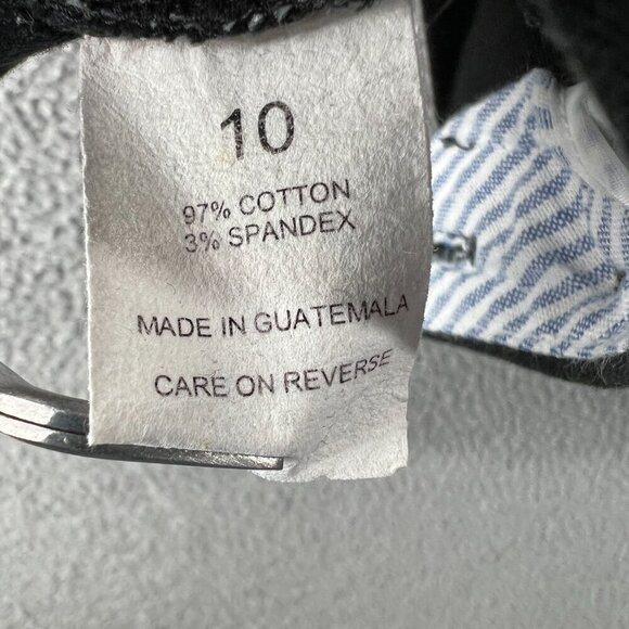 C B Casuals Womens Chino Shorts 10‎ Black High Rise Pockets Flat Front Stretch - Picture 7 of 12